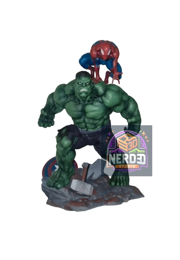 Action Figure Hulk & Spiderman