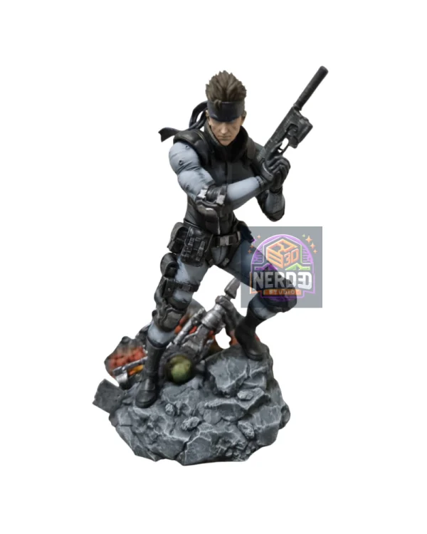 Solid Snake statua in resina dipinta a mano